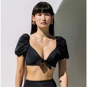 Cleobella MAUDE TOP Bikini Size Large BLACK NWT